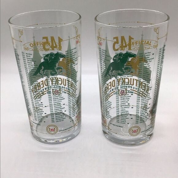 Set of two 145th Kentucky Derby Mint Julip Glasses - Picture 5 of 6